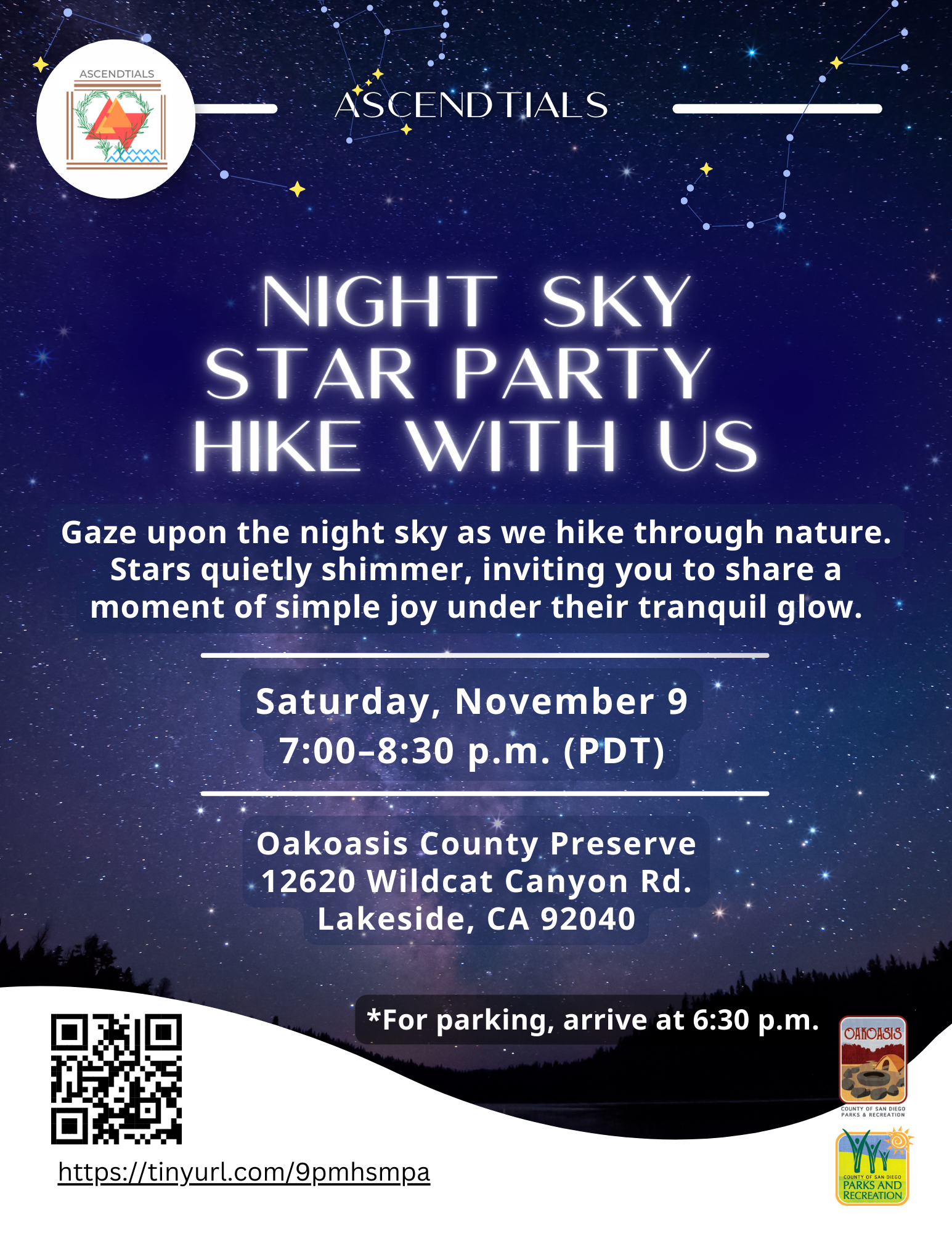 Night Sky Star Party with Kyle Park Ranger @Oakoasis