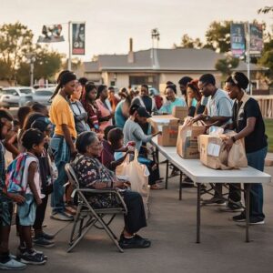 Volunteer at the Weekly Food Distribution