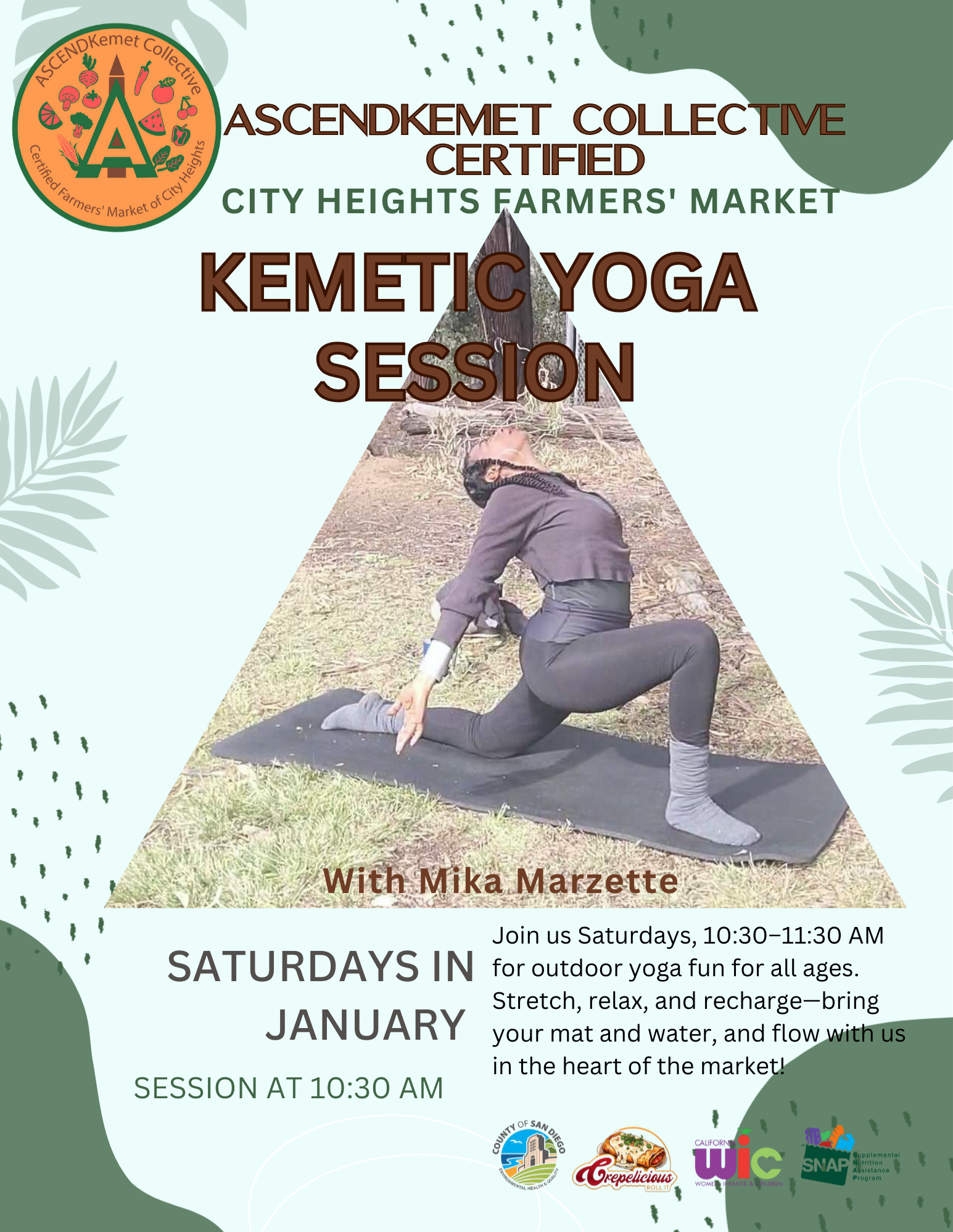 Kemetic Yoga Session - Saturdays in January at 10:30 AM with Mika Marzette