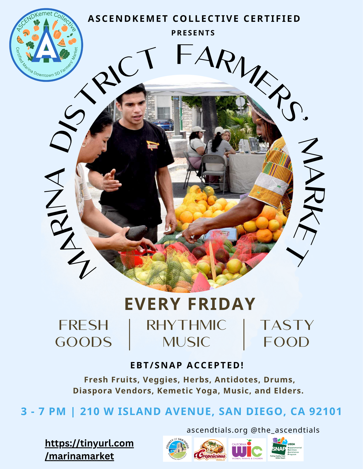 Broadway Pier Farmers' Market flyer