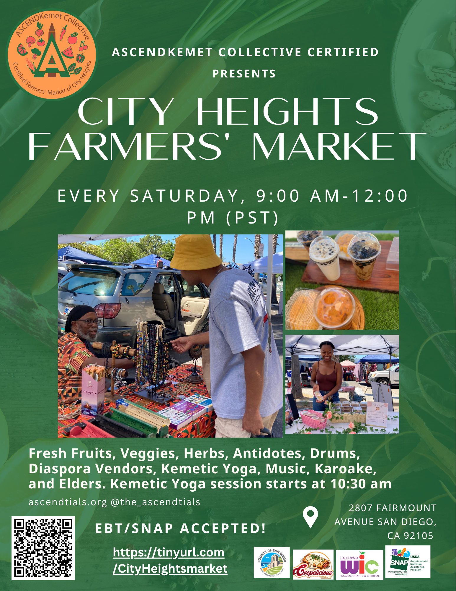 Broadway Pier Farmers' Market flyer